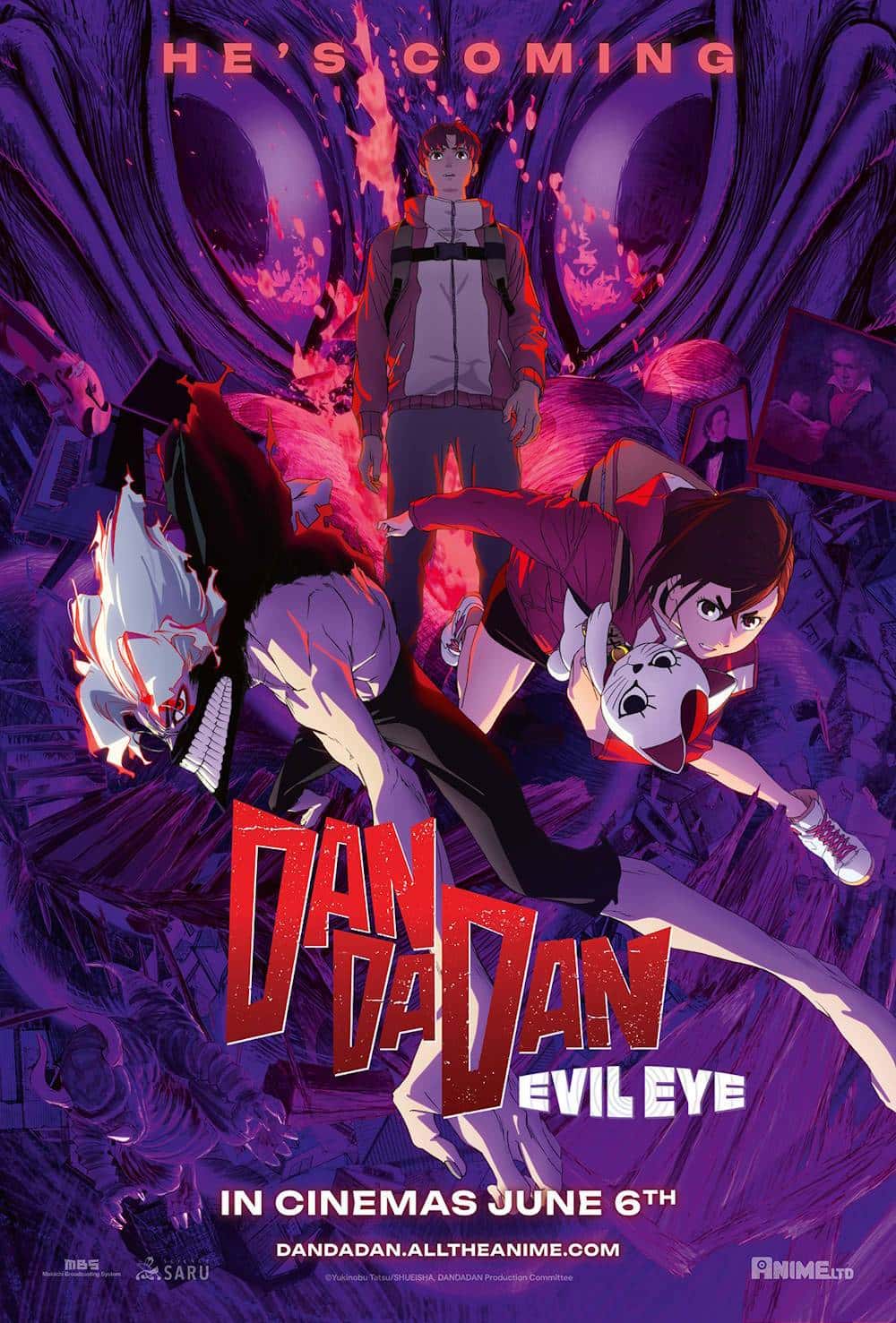 Dan Da Dan: Evil Eye chega aos cinemas do Reino Unido e Irlanda