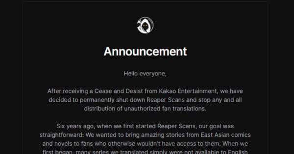 Reaper Scans encerra atividades após ação legal da Kakao Entertainment