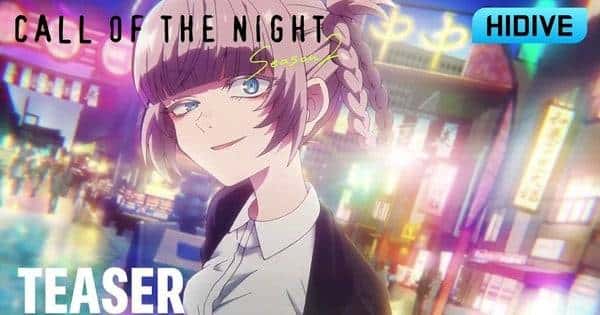 HIDIVE transmitirá a 2ª temporada de Call of the Night: o que esperar?